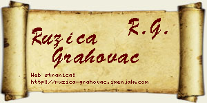 Ružica Grahovac vizit kartica